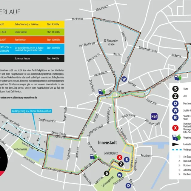 Startzeiten und Laufstrecke. Wir spielen hier jetzt Homepage.