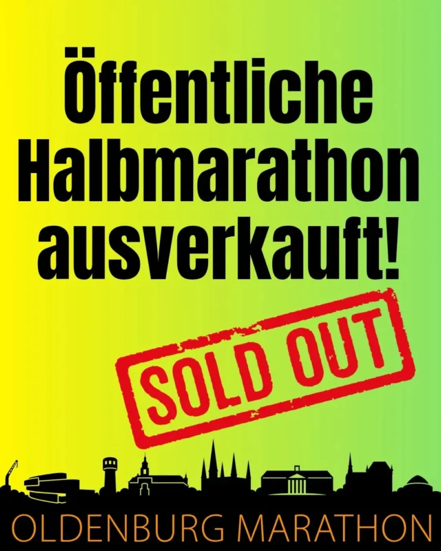 Alle Jahre wieder ist der Öffentliche Halbmarathon unser erster ausverkaufter Lauf 😃.
Danke euch allen! 🙏 

Wer seinen Startplatz anbieten möchte oder einen Startplatz sucht, kommentiert einfach diesen Beitrag 👇