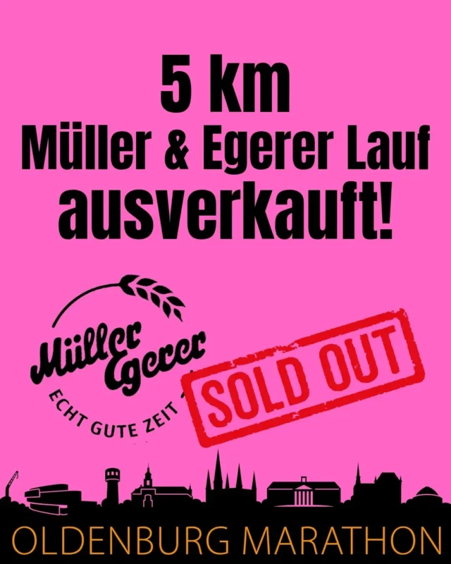 Unser Jedermann lauf ist nun auch voll! Wir freuen uns riesig! 😊 

Auch hier gilt: Startplatz anbieten oder suchen in den Kommentaren unter diesem Beitrag.